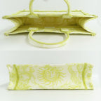Christian Dior Book Tote Mini M1255 Zecq Handbag Yellow Canvas — view 4