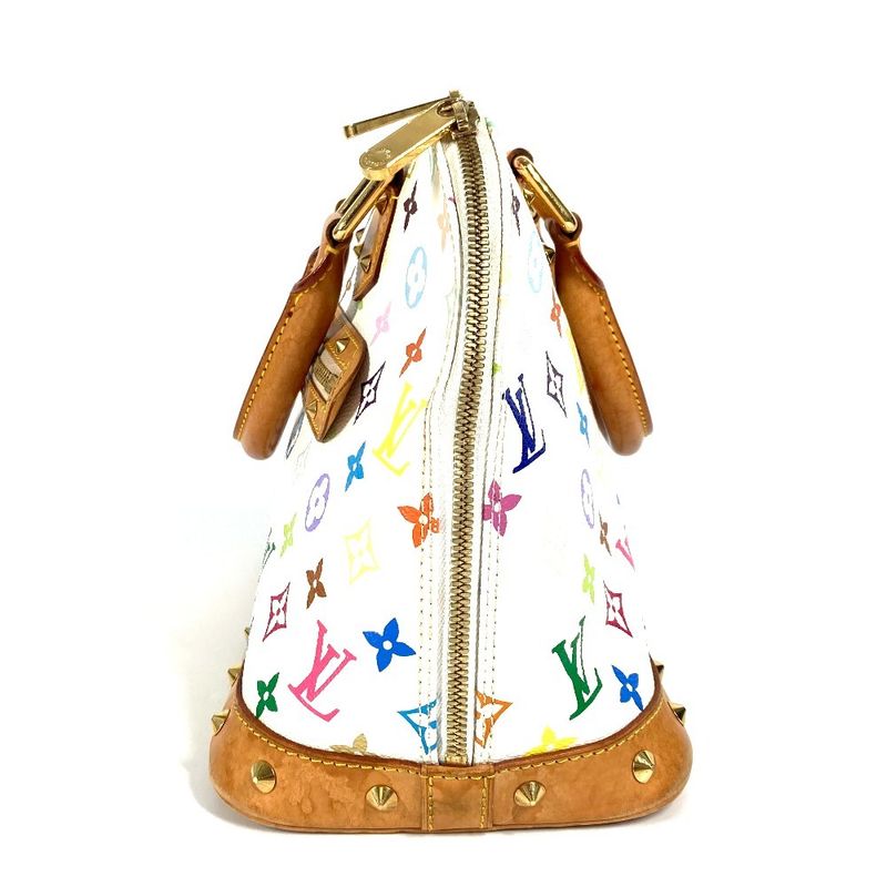 Louis Vuitton Handbag Alma Monogram Multicolor Canvas Bronze White — view 4