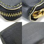 Louis Vuitton Long Wallet Zippy Suhali Round Zipper Leather Black — view 6
