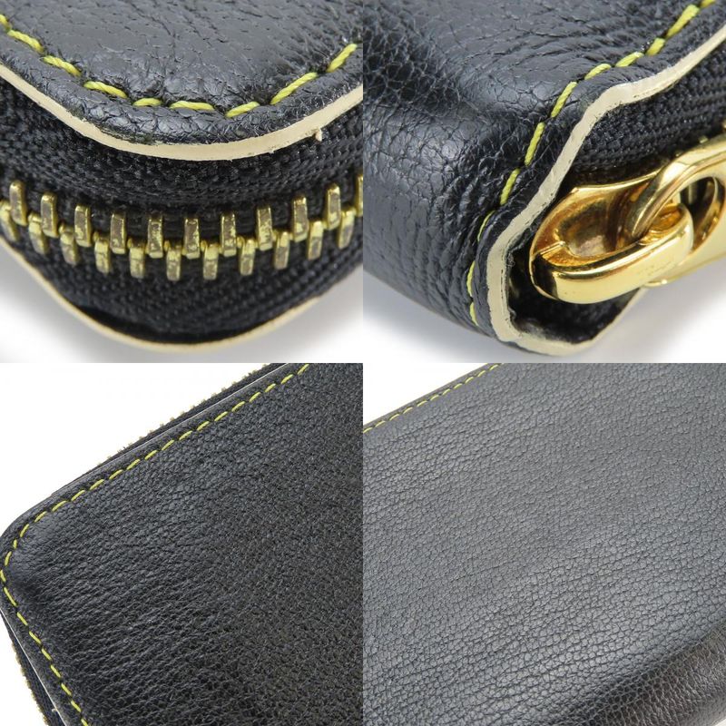 Louis Vuitton Long Wallet Zippy Suhali Round Zipper Leather Black — view 6