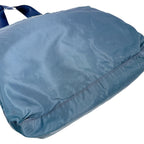 Prada Commuter Tote Bag Large Enough for A4 Size Blue — view 5