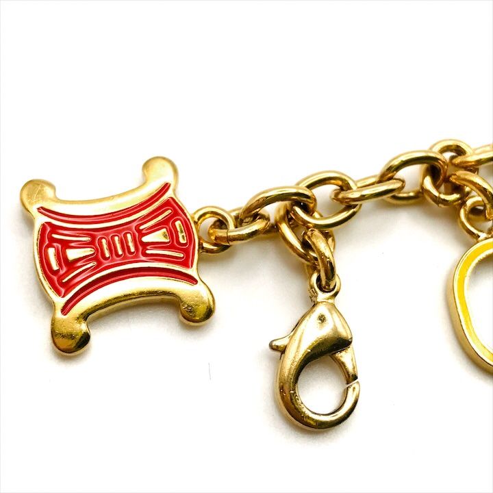 Celine Triomphe Gold Rhinestone Bracelet — view 3