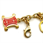 Celine Triomphe Gold Rhinestone Bracelet — view 3