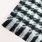 Chanel Stole Black Gingham Check Wool Cashmere — view 6