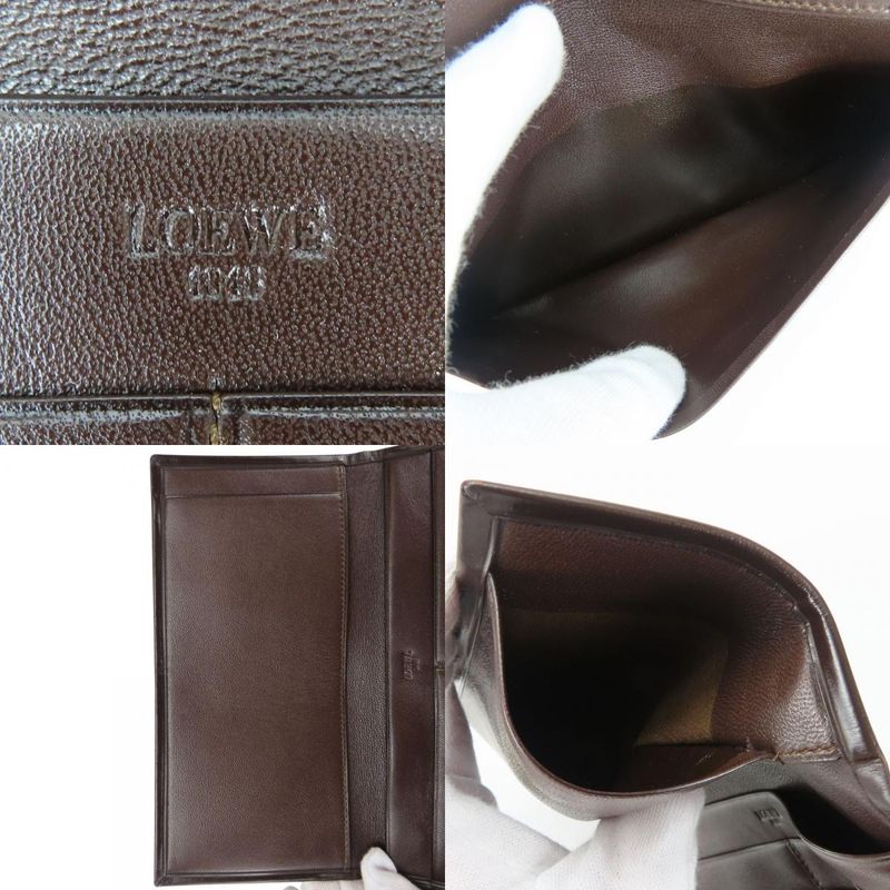 Loewe Wallet Leather Dark Crown Bifold Long Chic Men — view 8