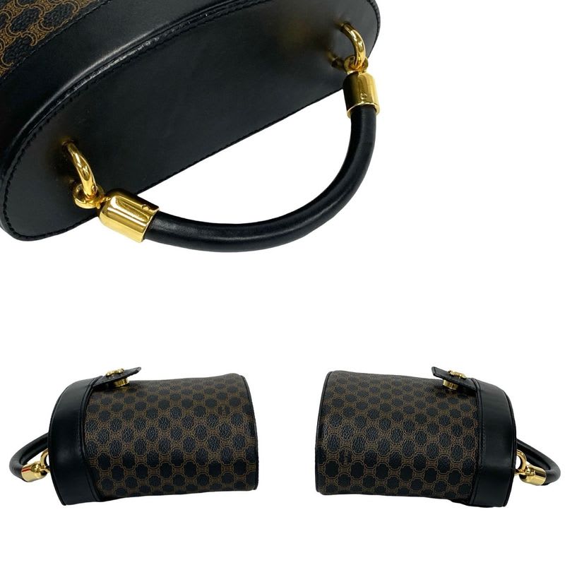 Celine Macadam Blason Pattern Triomphe Logo Hardware Leather 2-Way