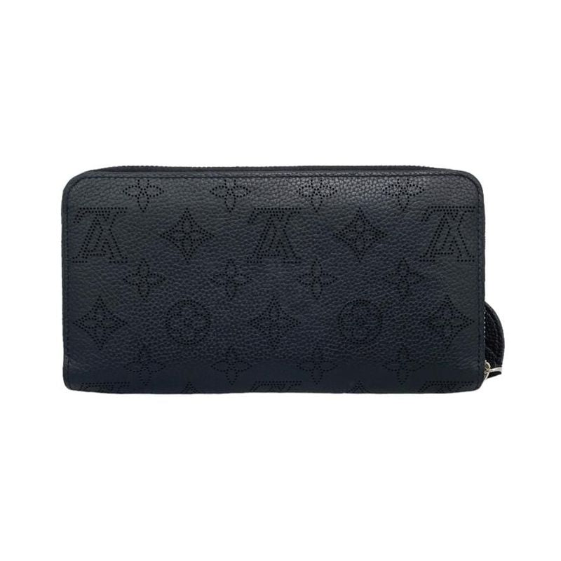 Louis Vuitton Long Wallet Zippy Monogram Mahina Noir Black — view 2