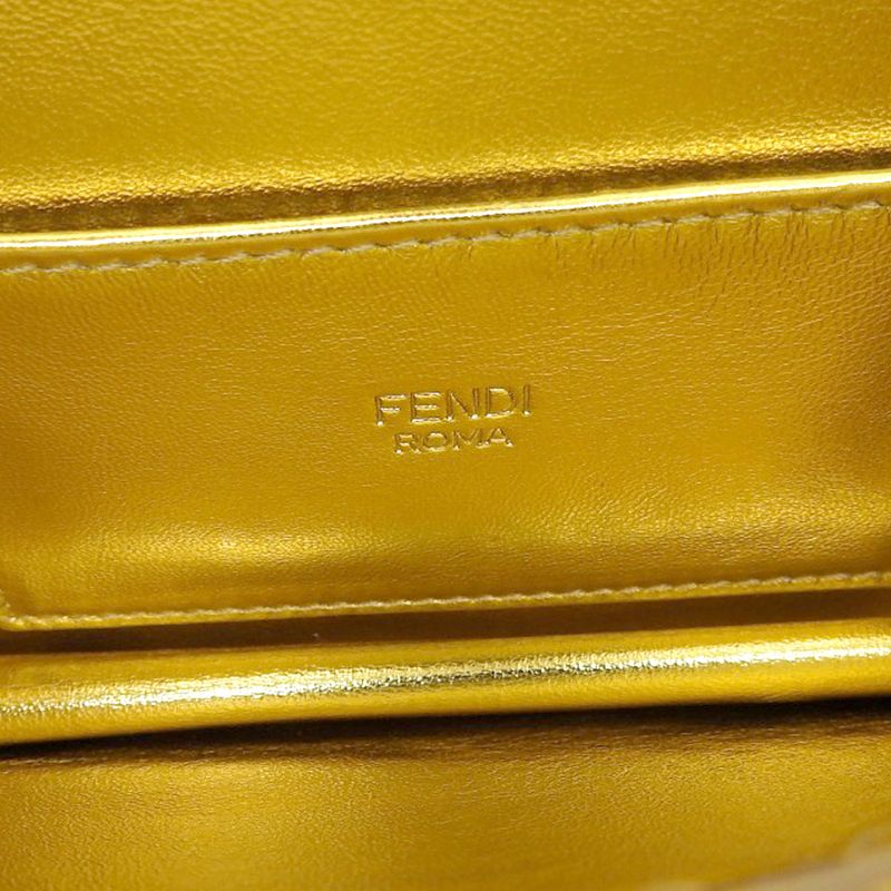 Fendi Peekaboo Shoulder Yellow Bag — view 8