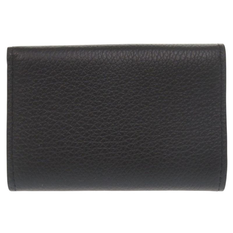 Louis Vuitton Portefeuille Lock Mini Calf Leather Noir Black Trifold — view 2