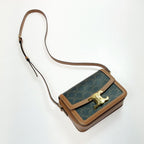 Celine Triomphe Shoulder Bag Bz4.04 lu Brown Leather — view 2
