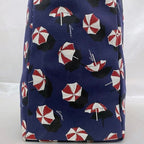 Gucci Tote Bag Navy White Canvas — view 8
