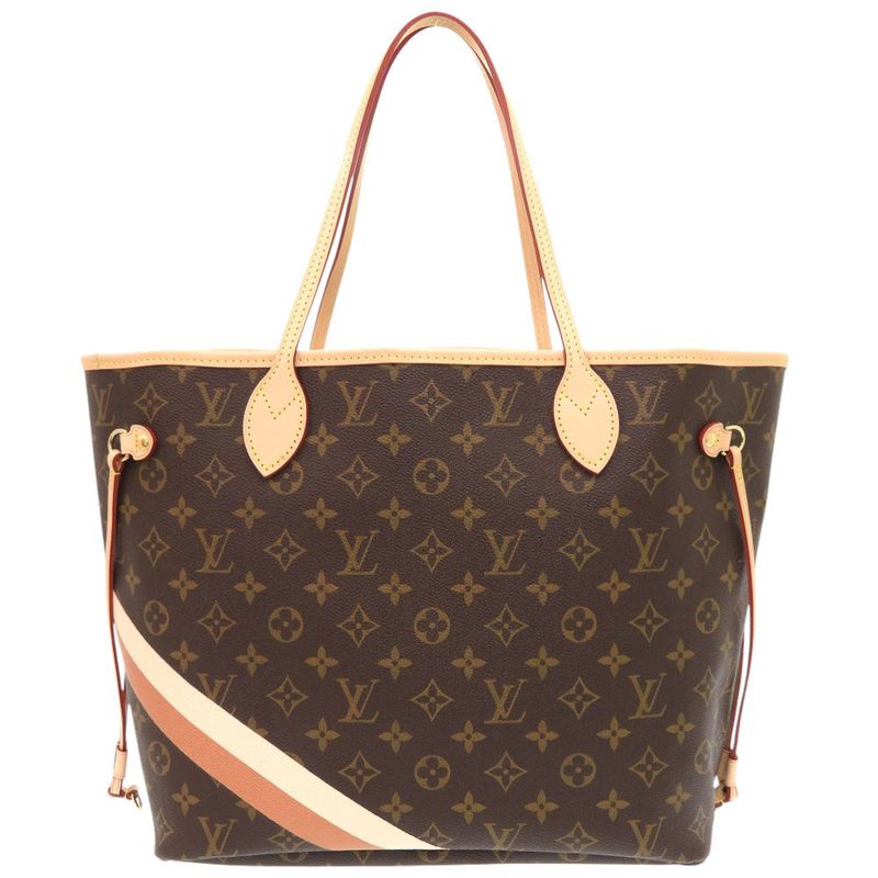 Louis Vuitton Current Neverfull MM Mon Monogram Tote Bag Camel Quartz — view 2