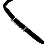 Christian Dior Ja Necklace Pendant Choker Black Silver Velvet Rhinestone — view 6