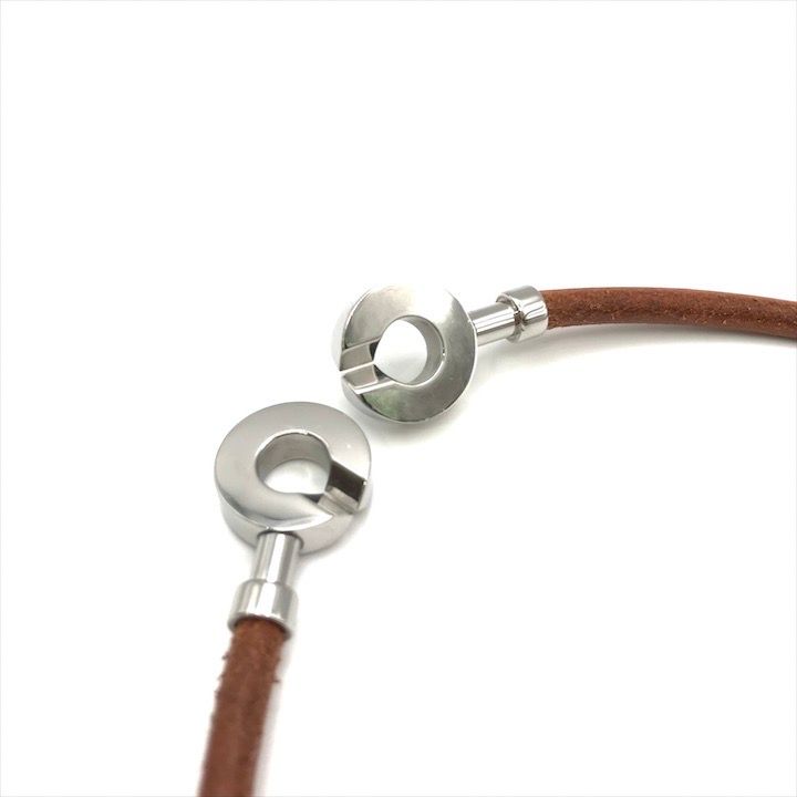Hermes Leather Lancelot Choker Bracelet — view 5