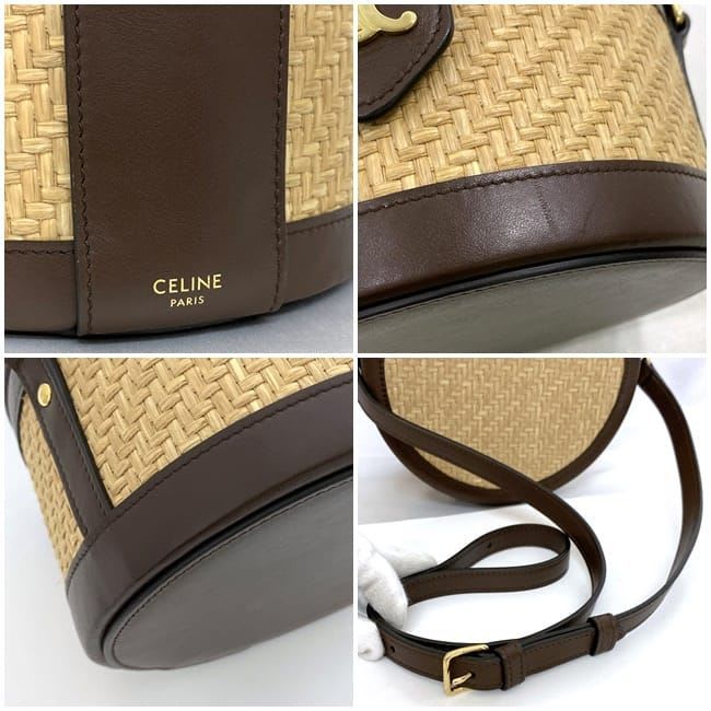 Celine Tambour Shoulder Bag Beige Brown — view 9