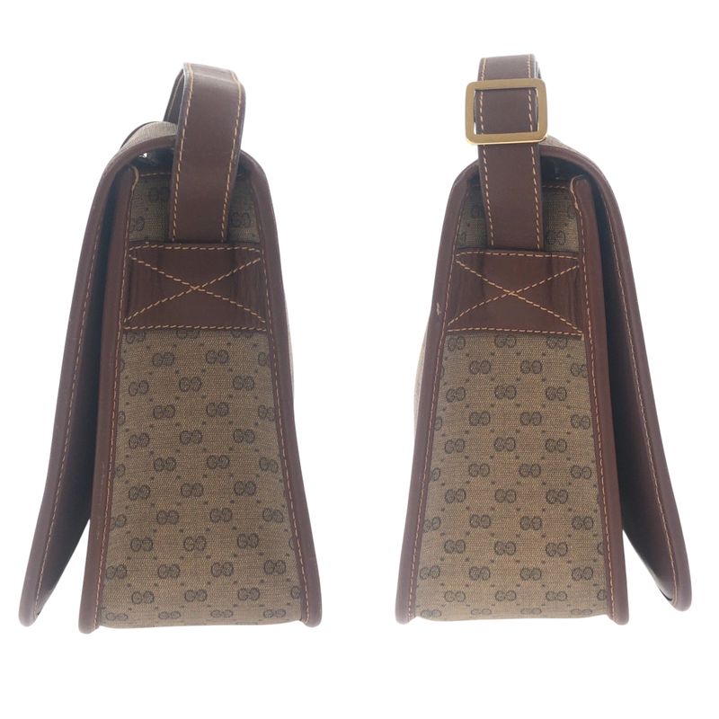 Gucci Vintage Sherry Line Brown Gold Hardware Leather 001 103 0551 — view 8