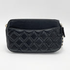 Chanel Quilted Flap Phone Case Ap2096 Black Chain Shoulder Lambskin — view 2