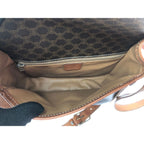 Celine Shoulder Bag Crossbody Macadam Pattern Vintage M92 Brown — view 5
