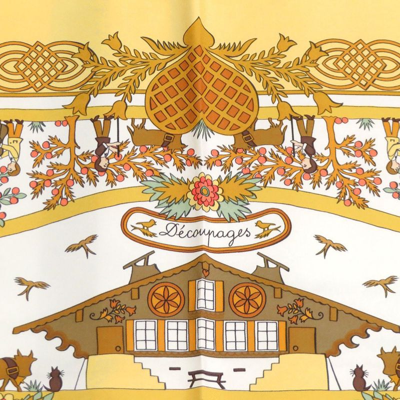 Hermes Carre 90 Decoupages Cut-Out Silk Multicolor Scarf 0750 — view 2