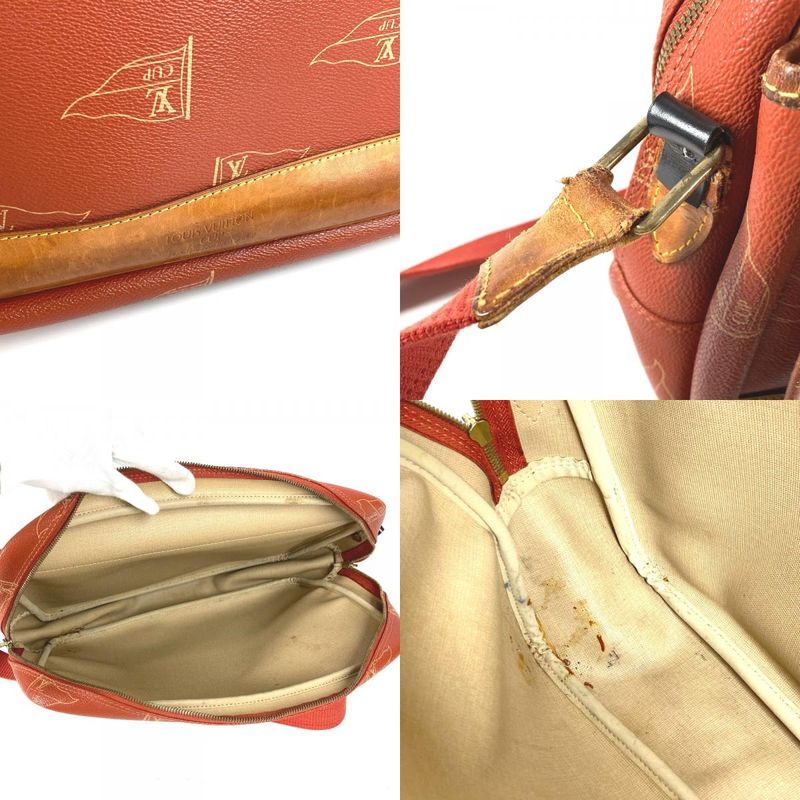 Louis Vuitton Shoulder Bag Calvi Canvas Avogany Orange — view 8