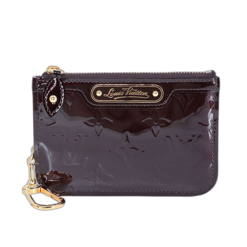 Louis Vuitton Monogram Vernis Pochette Cles NM Coin Case Leather Main Item :amarante