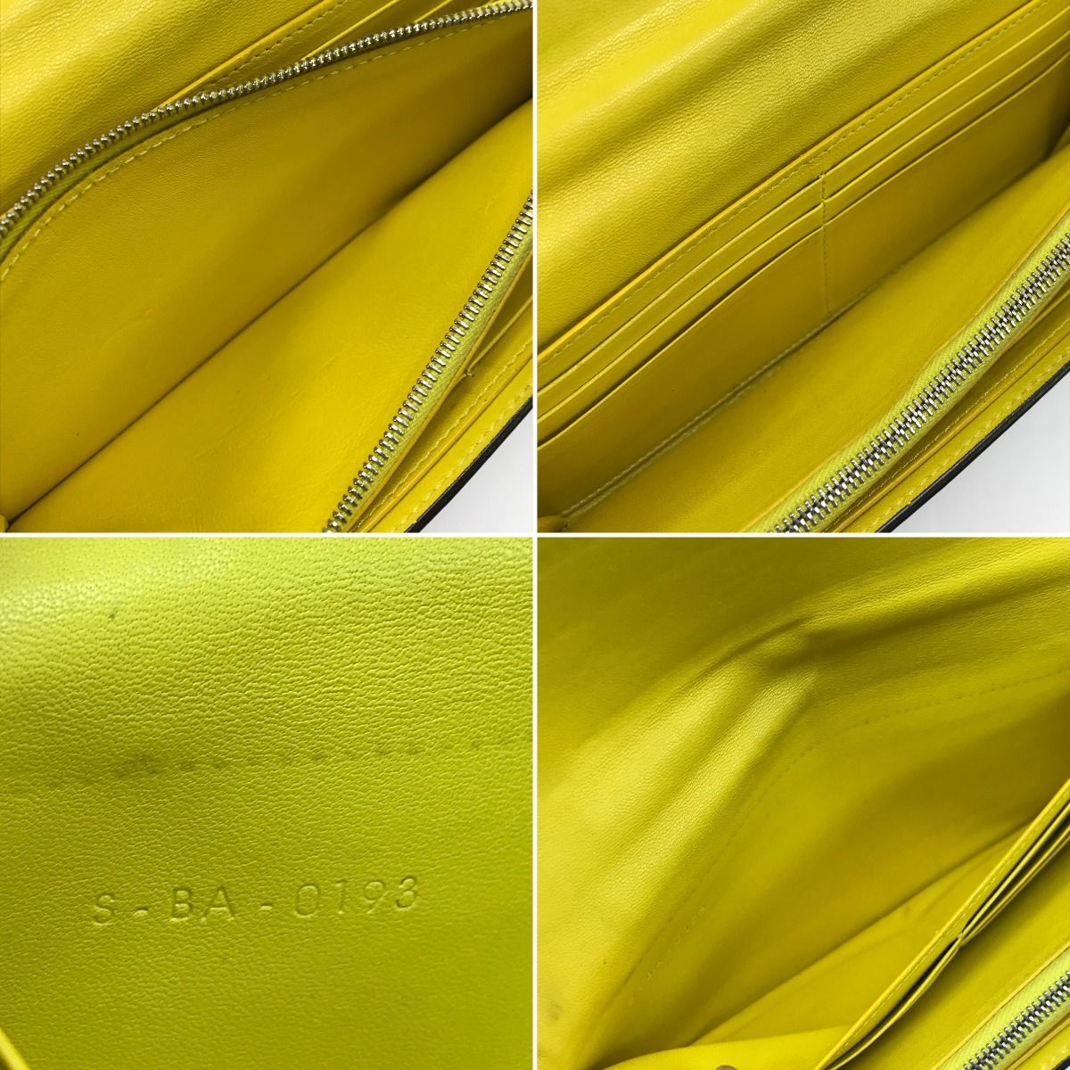 Celine Long Wallet Large Flap Multifunction Black Yellow — view 9