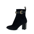 Louis Vuitton Silhouette Line Monogram Boots Short Shoes Suede Black — view 4