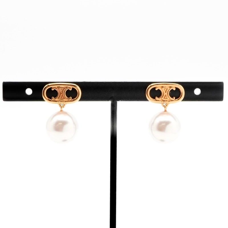 Celine Earrings Earring Gold Triomphe — view 7