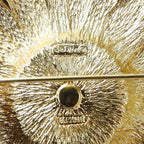Christian Dior Brooch Metal Gold Rhinestone Plated Accessory — view 6