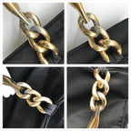 Prada Nylon Tessuto Metal Handle Hand Bag Black Bag — view 9