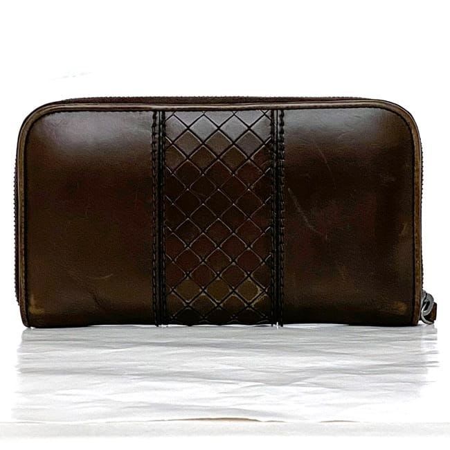 Bottega Veneta Round Zipper Long Wallet Brown — view 2