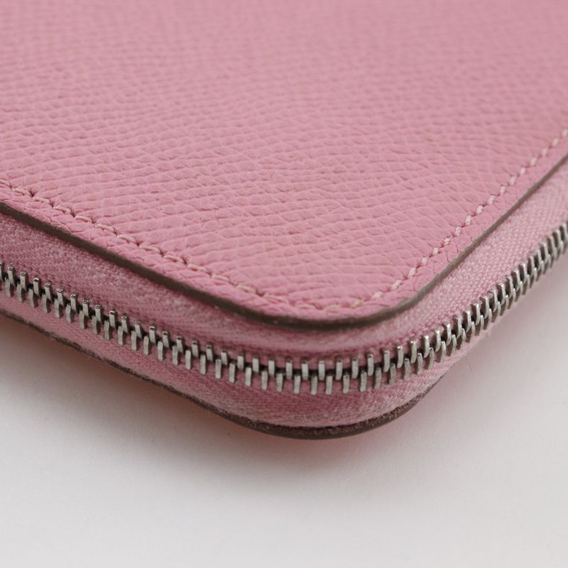 Hermes Azap Long Silk Inn Vaux Epson Rose Confetti Pink Y Wallet — view 6