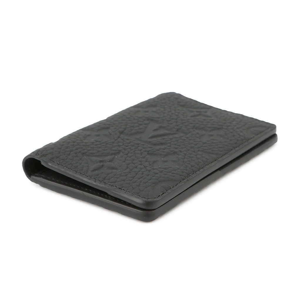 Louis Vuitton Card Case Monogram Taurillon Organizer de Poche Noir Black — view 2