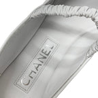 Chanel Flat Shoes Leather Fabric White Black Mary Jane Coco Mark Ballet — view 7