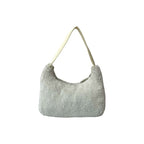 Prada Terry Mini Triangle Logo Hardware Pile Handbag One Shoulder Bag
