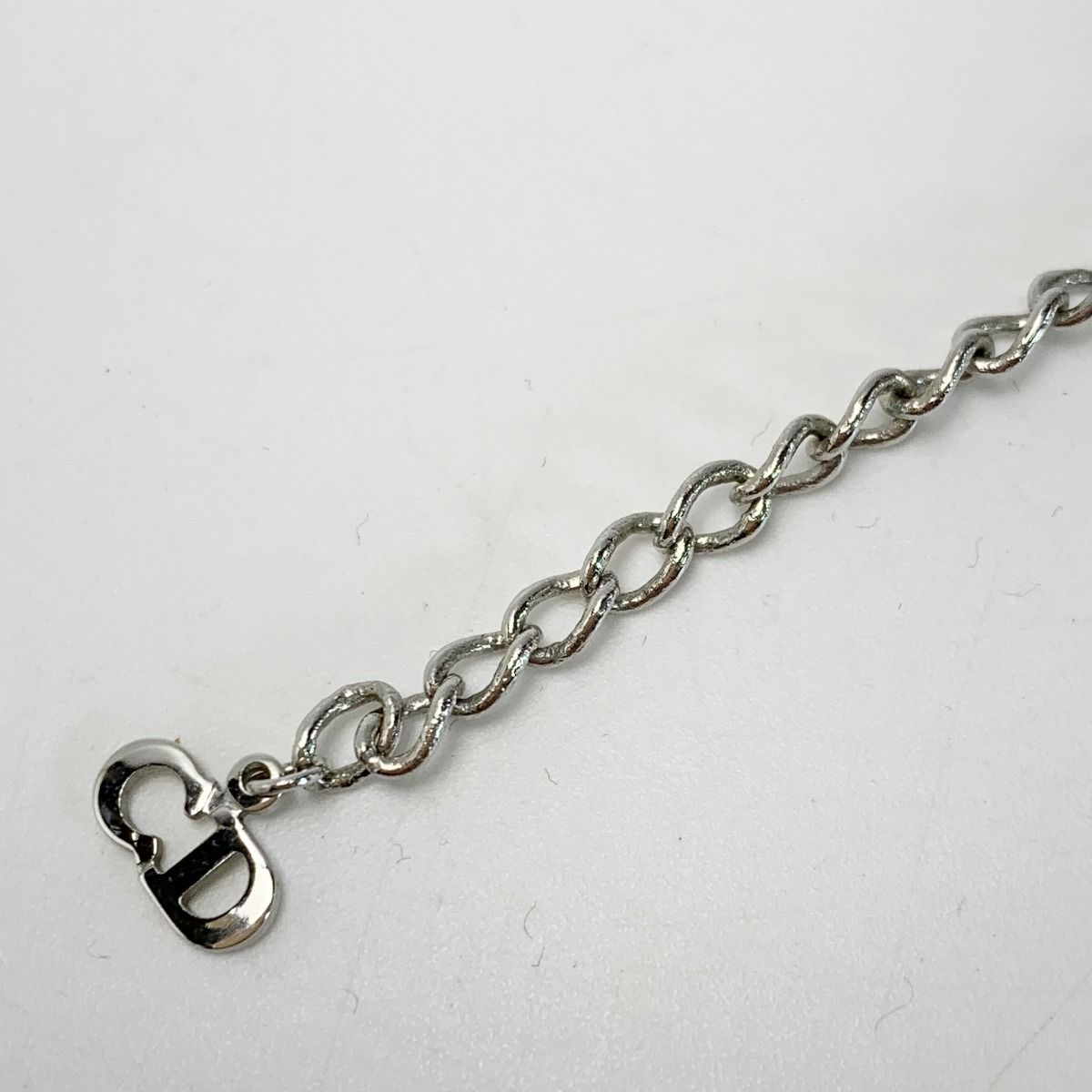 Christian Dior CD Logo Vintage Silver Necklace — view 5