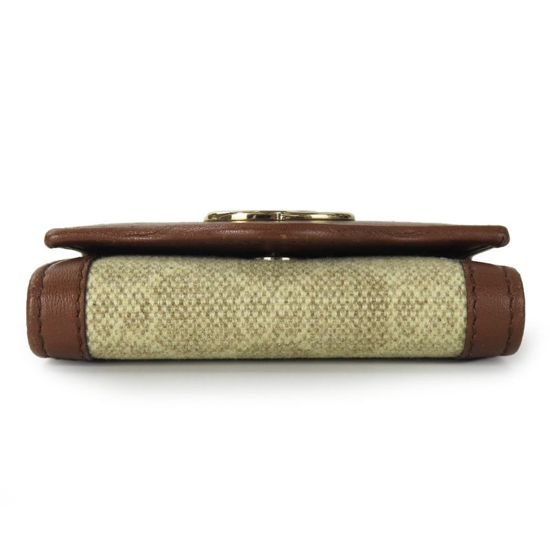 Gucci Key Case Interlocking 6-stacks GG Canvas Calf Beige Brown — view 3