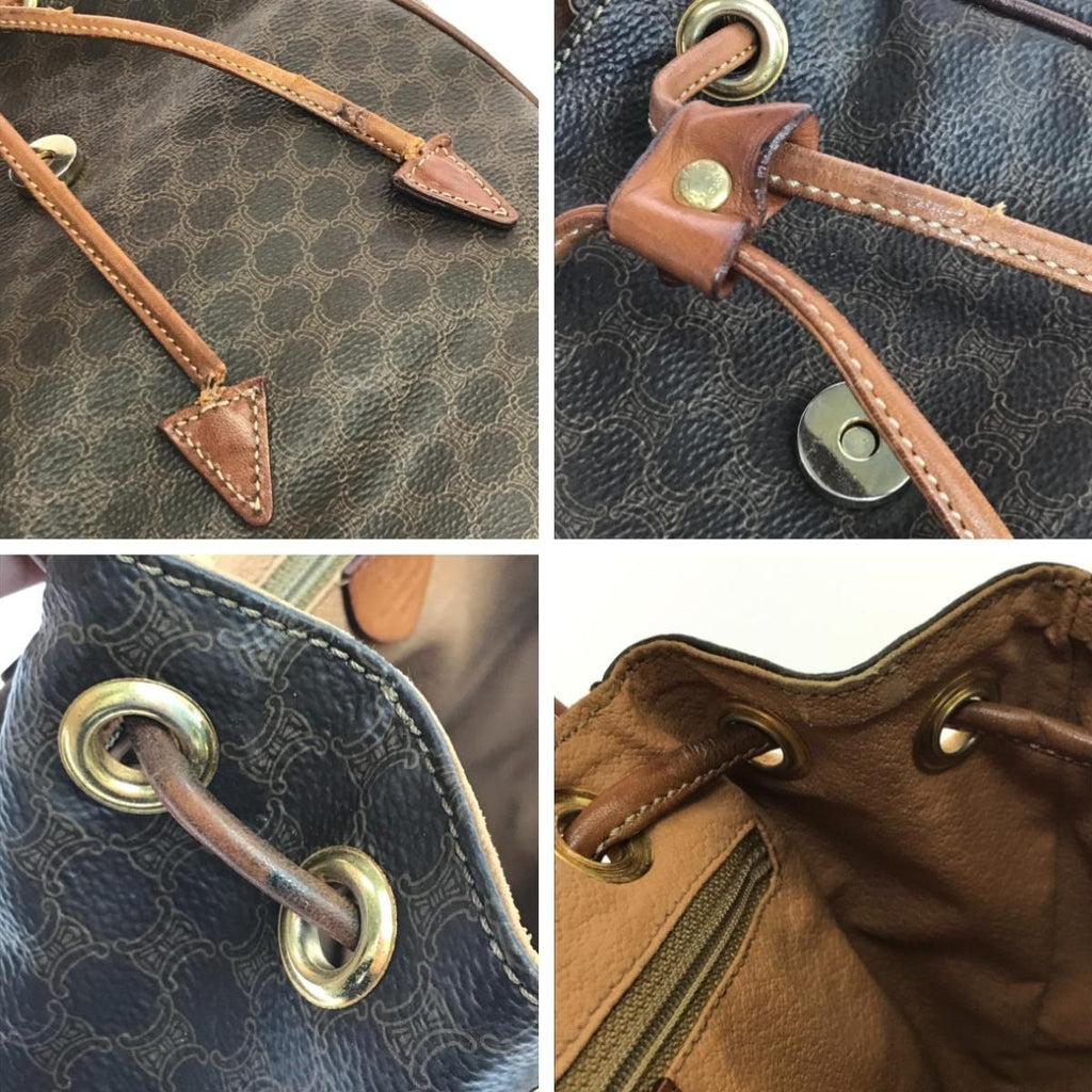 Celine Rucksack Scratch Stains Brown — view 8