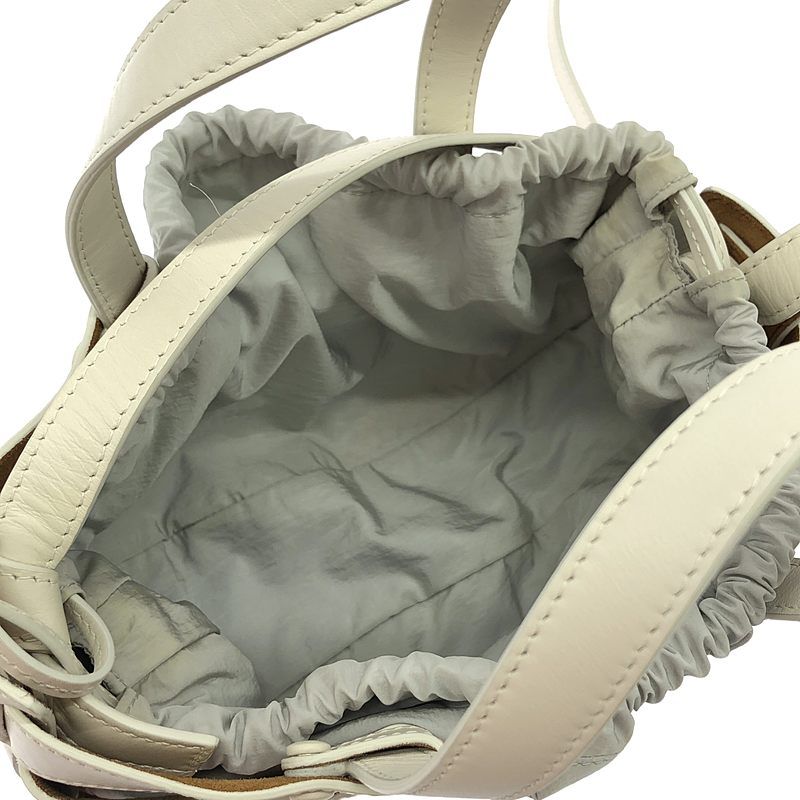 Bottega Veneta the Shell Leather 2-Way Shoulder Bag White — view 5