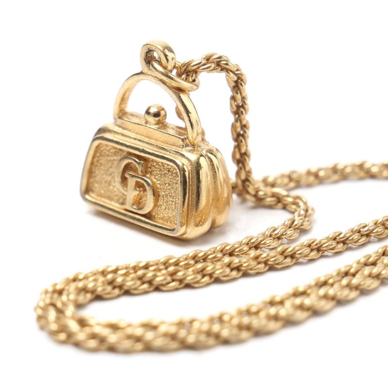 Christian Dior Vintage Necklace CD Logo Bag Motif — view 4