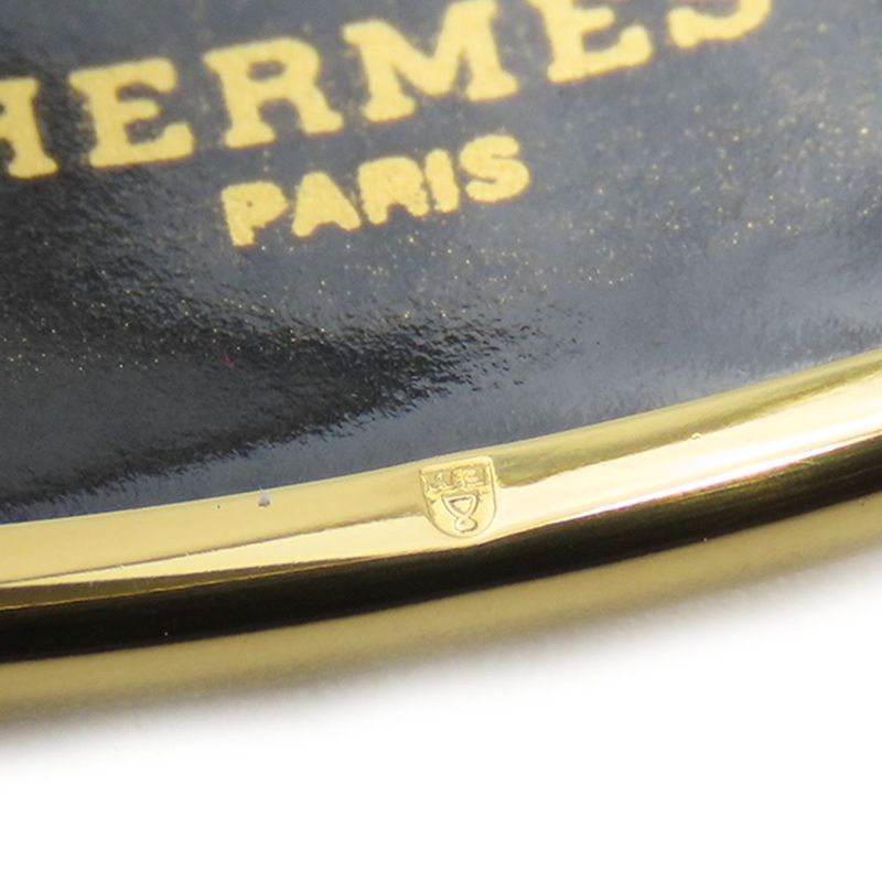 Hermes Bangle Emile Metal Enamel Red Multicolor Gold Hardware Accessories — view 8