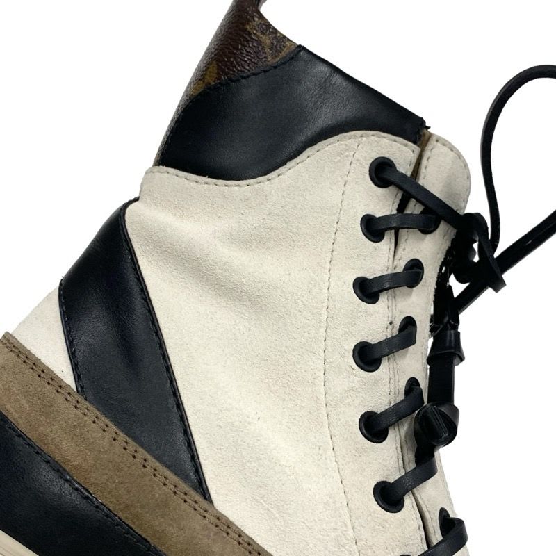 Louis Vuitton Laurie Line Monogram Boots Short Shoes Suede Leather Off — view 9