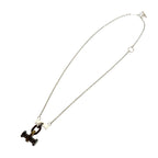 Hermes Mobil H Metal Buffalo Horn Silver Necklace Pendant 1081 — view 4