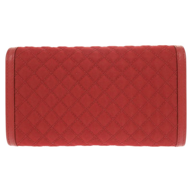 Prada 1 M1437 Nylon Leather Red Shoulder Wallet Long 1800 — view 3