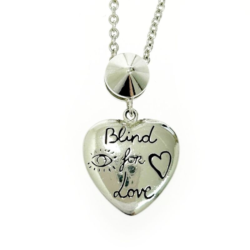Gucci Silver Colored Stone Blinds for Love Necklace 10.5 g 925 Engraved — view 3