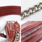 Chanel Shoulder Bag Quilted Lambskin Bordeaux Silver Hardware Chain — view 6