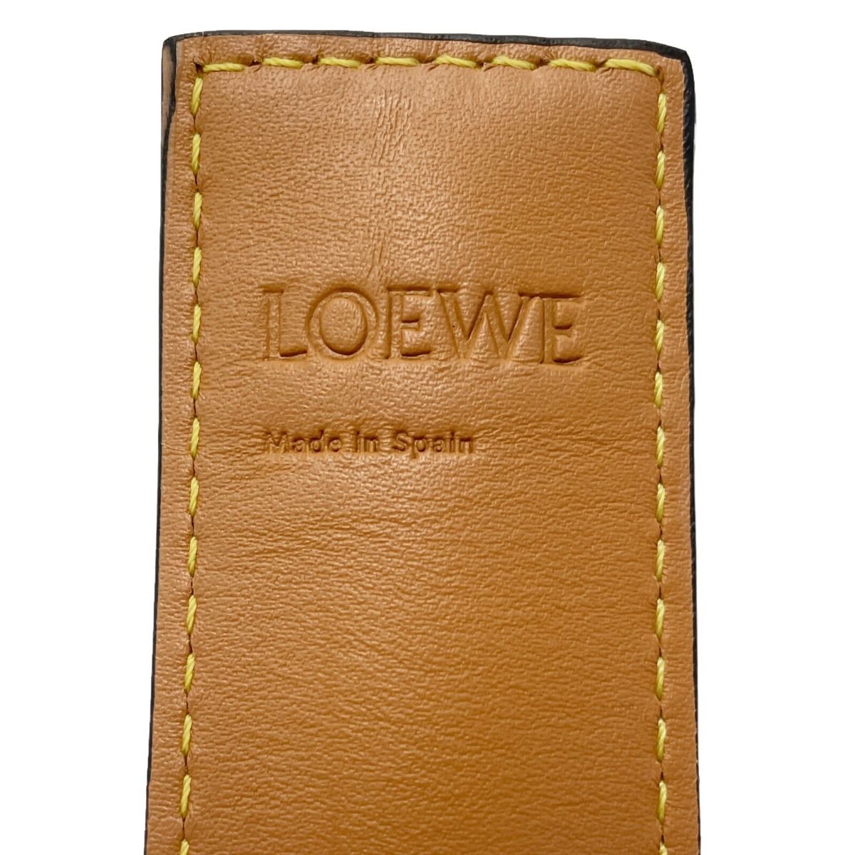 Loewe Slap Bracelet Anagram Yellow Leather Accessories — view 5