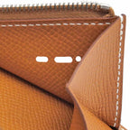 Hermes New-h Passant Compact Veau Epsom Gold Silver Hardware Bifold — view 8