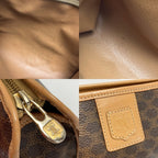 Celine Macadam Pattern Clutch Bag Brown Leather Second — view 5