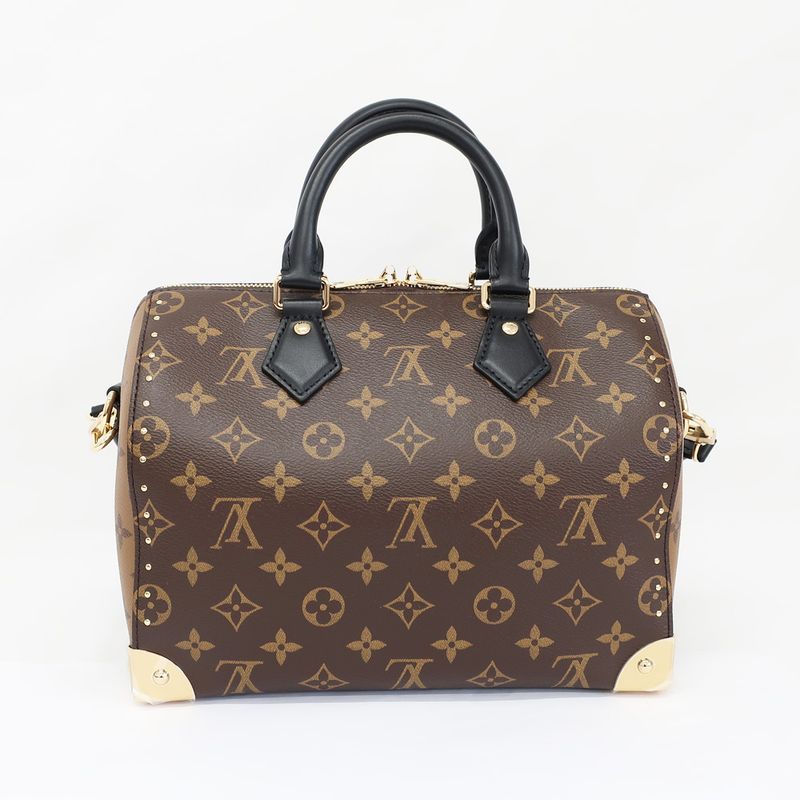 Louis Vuitton White Speedy Trunk 25 Monogram Handbag Shoulder Mini — view 3